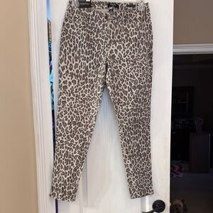 Nine West Leopard Print Skinny Jeans